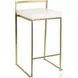 Fuji 26" Gold And White Bar Stool Set of 2