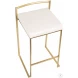 Fuji 26" Gold And White Bar Stool Set of 2