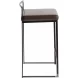 Fuji Black and Brown Counter Stool Set of 2