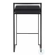 Fuji Black Velvet And Black Metal Counter Height Stool Set Of 2