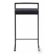 Fuji Black Velvet And Black Metal Counter Height Stool Set Of 2