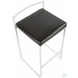 Fuji White and Black Counter Stool Set of 2