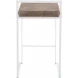 Fuji White and Brown Cowboy Counter Stool Set of 2