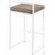 Fuji White and Brown Cowboy Counter Stool Set of 2