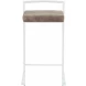 Fuji White and Brown Cowboy Counter Stool Set of 2