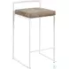 Fuji White and Brown Cowboy Counter Stool Set of 2