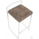 Fuji White and Brown Cowboy Counter Stool Set of 2