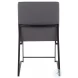 Fuji Grey PU And Black Steel High Back Dining Chair Set of 2