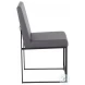Fuji Grey PU And Black Steel High Back Dining Chair Set of 2