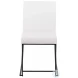 Fuji White PU And Black Steel High Back Dining Chair Set of 2