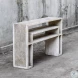 Genara Bone White and Warm Oatmeal Console Table