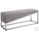 Pinnacle Gray and White Bench