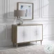 Thera Matte White 4 Door Accent Cabinet