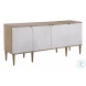 Tightrope neutral Oak Ceruse 4 Door Accent Cabinet