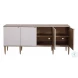Tightrope neutral Oak Ceruse 4 Door Accent Cabinet