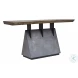 Vessel neutral and Gunmetal Console Table