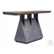 Vessel neutral and Gunmetal Console Table