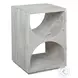 Orlanza Distressed Ivory Side Table