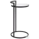 W-23001 Matte Black Mirrored Top Accent Table