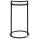 W-23001 Matte Black Mirrored Top Accent Table