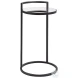 W-23001 Matte Black Mirrored Top Accent Table