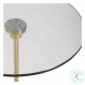 Harriston Brushed Brass and White Marble Accent Table