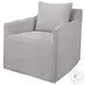 Welland Ivory and Warm Gray Swivel Chair