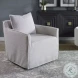 Welland Ivory and Warm Gray Swivel Chair