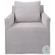 Welland Ivory and Warm Gray Swivel Chair