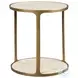 Enclave Rich Antique Brass And Beige Side Table