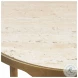 Enclave Rich Antique Brass And Beige Side Table