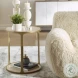 Enclave Rich Antique Brass And Beige Side Table