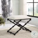 Steele Crisp White Small Bench