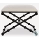 Steele Crisp White Small Bench