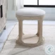 Dennen Off White Ottoman