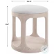 Dennen Off White Ottoman
