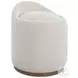 Coral Reef White Swivel Ottoman