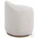 Coral Reef White Swivel Ottoman