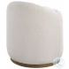 Coral Reef White Swivel Ottoman