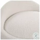 Coral Reef White Swivel Ottoman