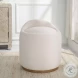 Coral Reef White Swivel Ottoman
