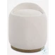 Coral Reef White Swivel Ottoman