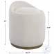 Coral Reef White Swivel Ottoman