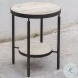 Savery Matte Black And Natural Side Table