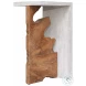 Blends Wood Tone And Aged White Accent Table