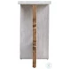 Blends Wood Tone And Aged White Accent Table