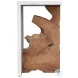 Blends Wood Tone And Aged White Accent Table