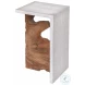 Blends Wood Tone And Aged White Accent Table