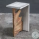 Blends Wood Tone And Aged White Accent Table