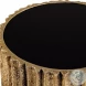 Aeris Heavily Textured Antique Gold Drink Table